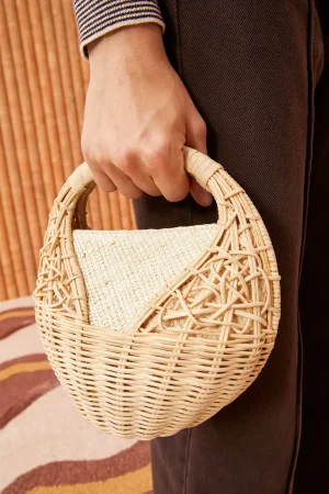 Ulla Johnson Sea Shell Wicker Bag