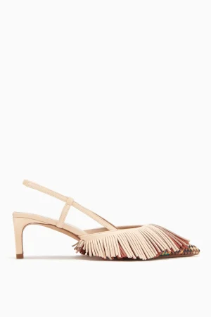 Ulla Johnson Shira Woven Fringe Slingback